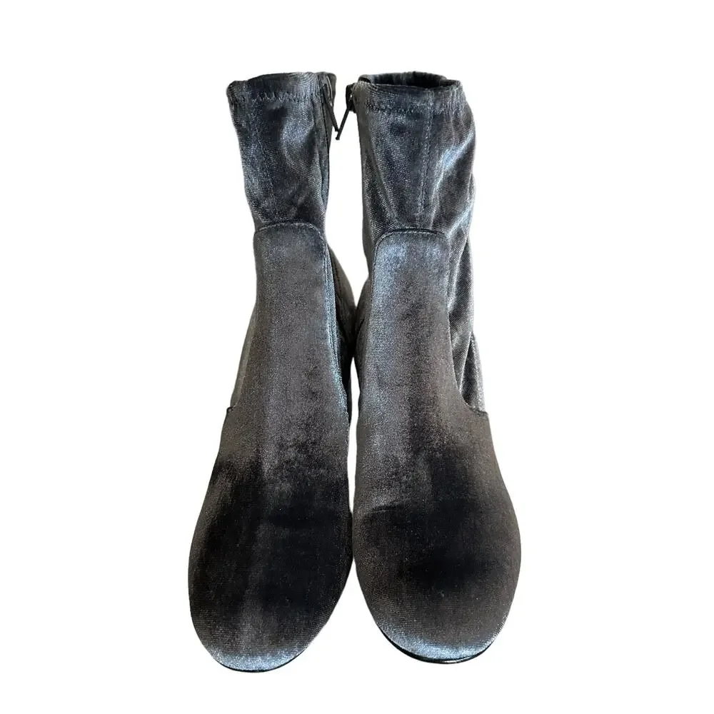 Ivanka‎ Trump Presli  velvet booties grey size 7. - Picture 2 of 10